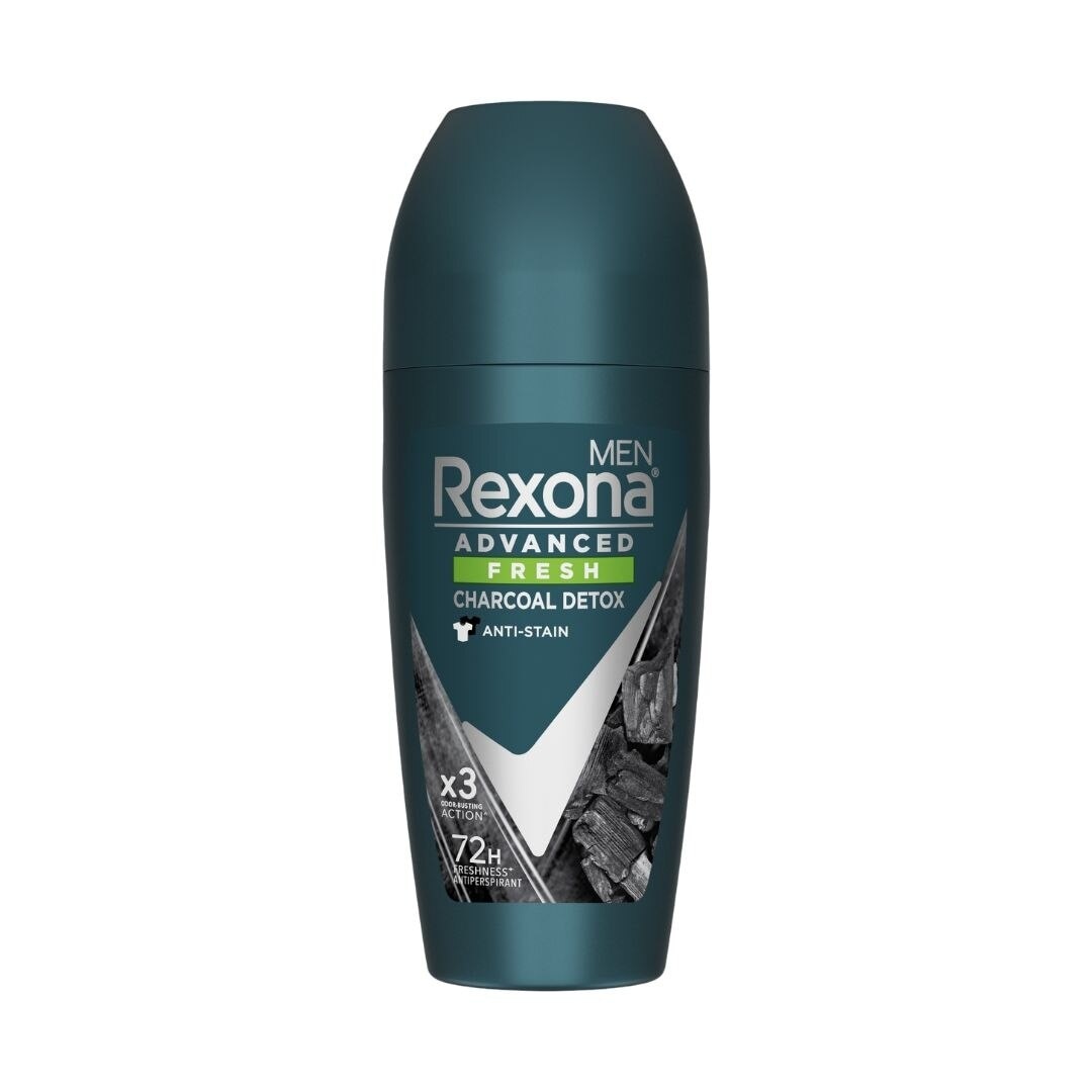 Men Deodorant Roll-on Natural Fresh Charcoal Detox 50ml