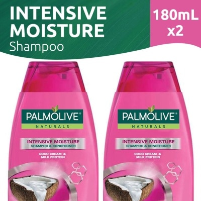 PALMOLIVE Naturals Intensive Moisture Shampoo 180ml Twin Bottle