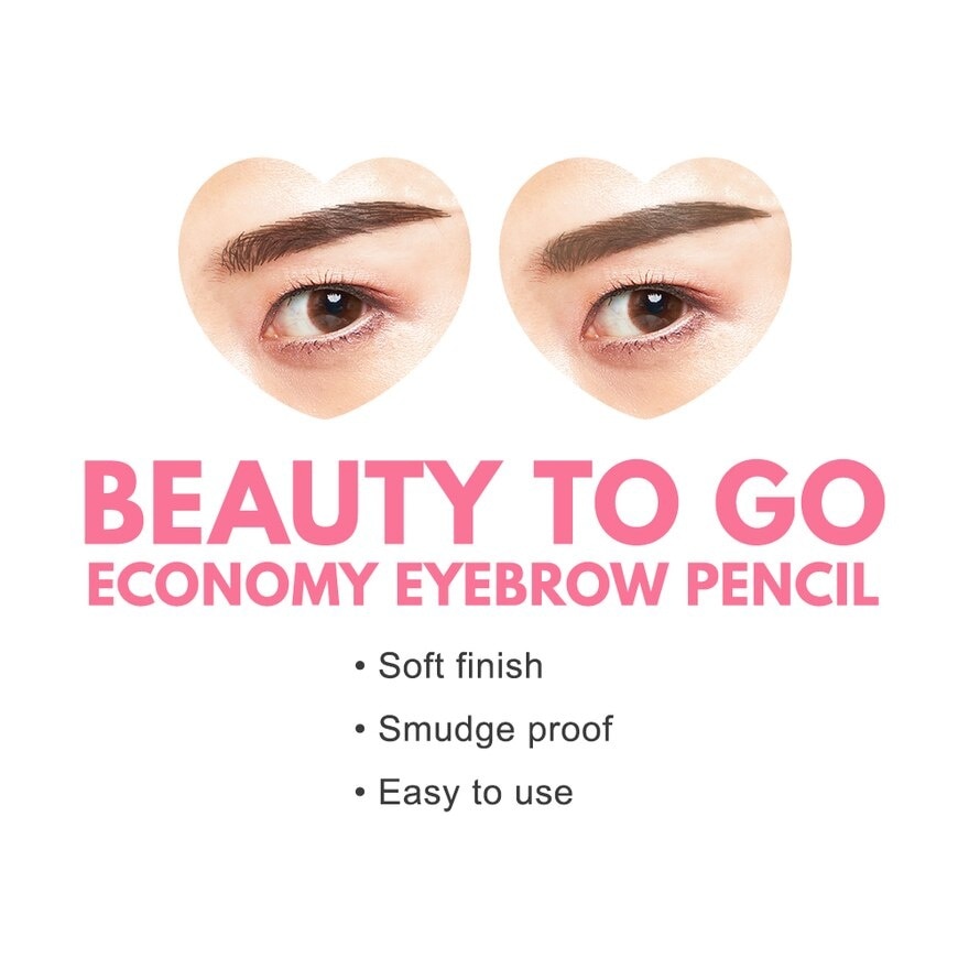 Beauty To Go Economy Eye Brow Pencil 0.16g #02 Ash Brown