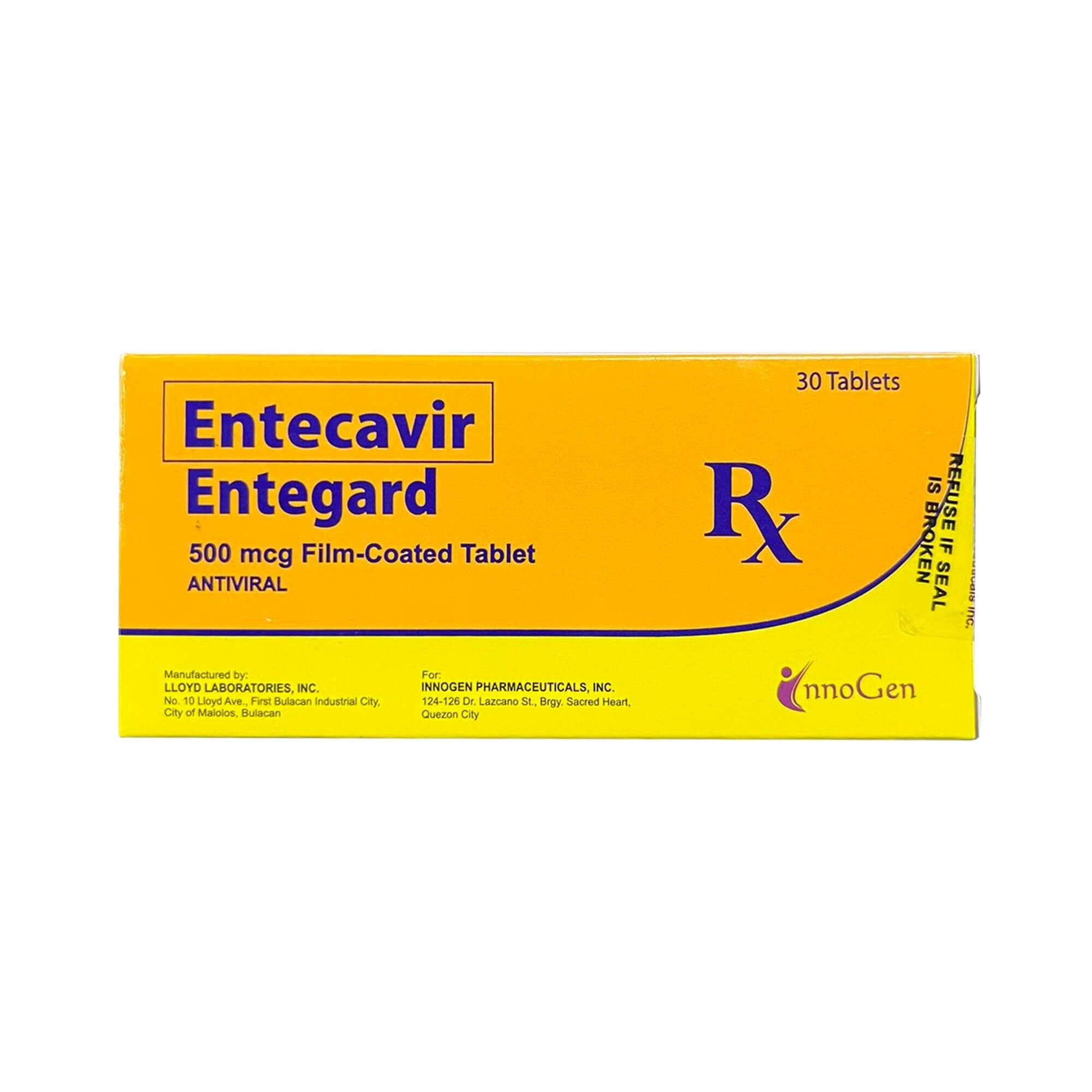 Entecavir 500mg 1 Film-coated Tablet [PRESCRIPTION REQUIRED]