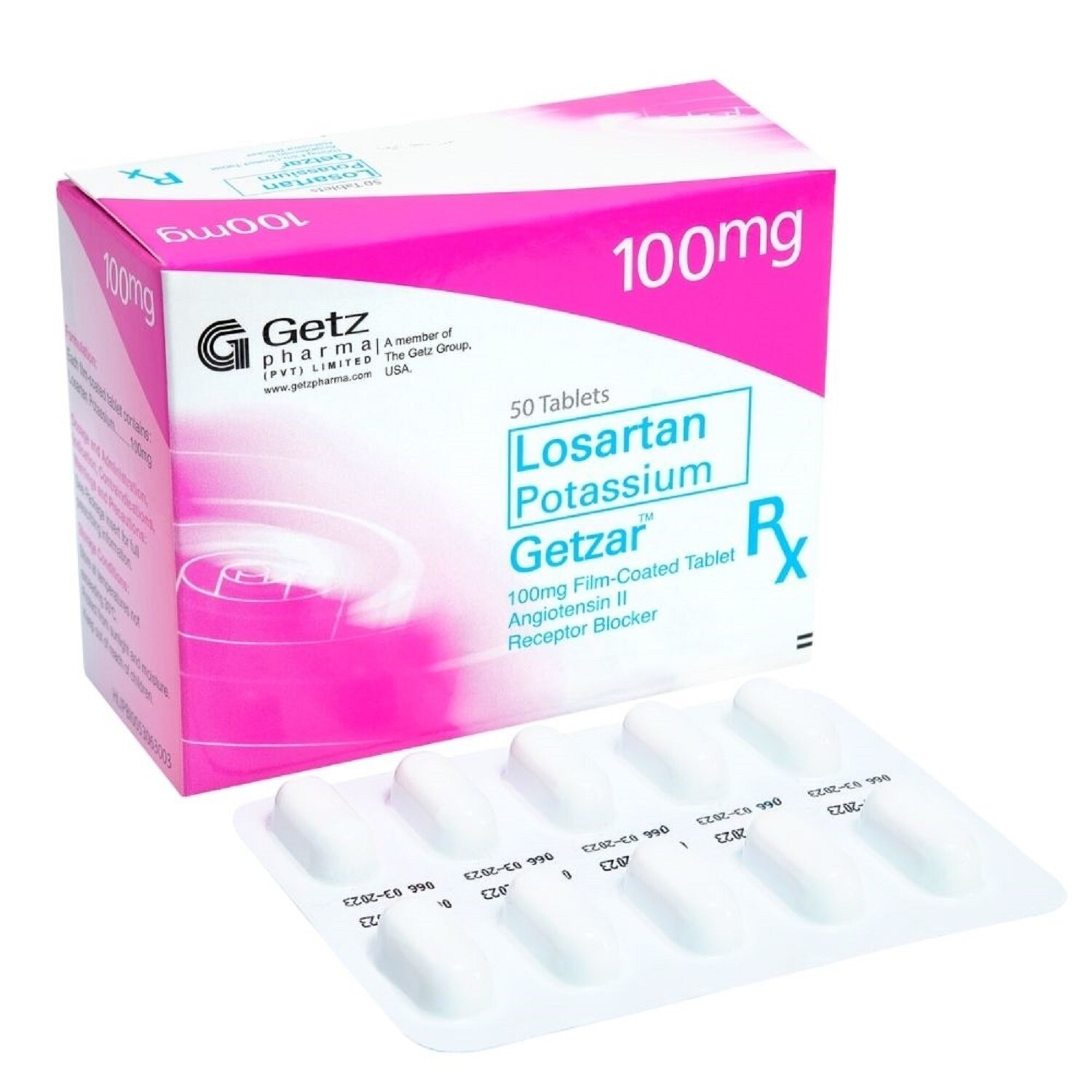 GETZAR Losartan Potassium 100mg Sold Per Piece [PRESCRIPTION REQUIRED]