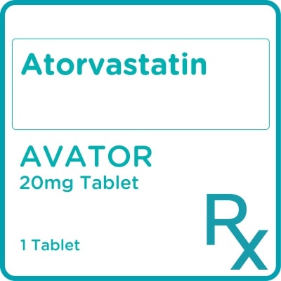 AVATOR Atorvastatin 20mg 1 Tablet [PRESCRIPTION REQUIRED]