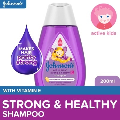 JOHNSONS BABY Johnson's Active Kids Strong & Healthy Baby Shampoo 200ml - Shampoo for Kids, For Kids Bath