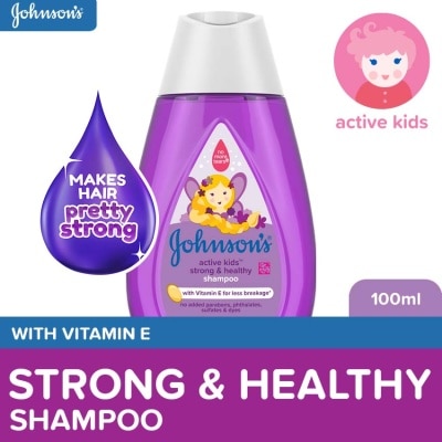 JOHNSONS BABY Johnson's Active Kids Strong & Healthy Baby Shampoo 100ml - Shampoo for Kids, For Kids Bath