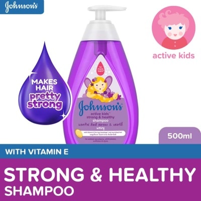 JOHNSONS BABY Johnson's Active Kids Strong & Healthy Baby Shampoo 500ml - Shampoo for Kids, For Kids Bath