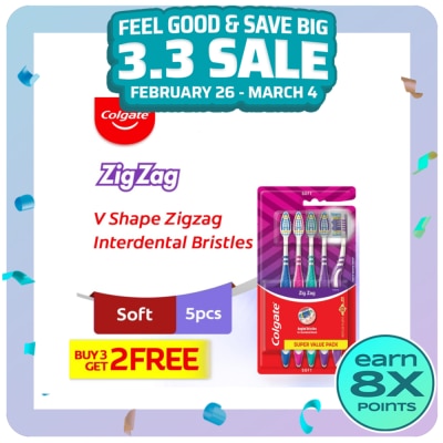 COLGATE Zigzag Plus Soft Toothbrush with Cap 1 Pack