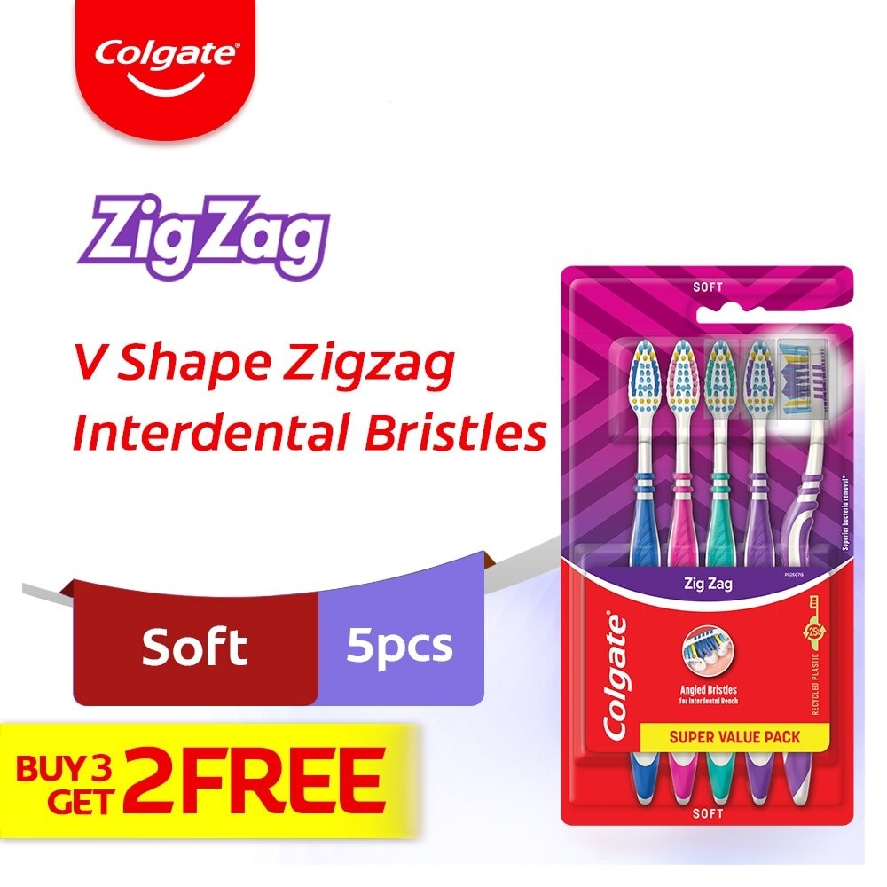 Zigzag Plus Soft Toothbrush with Cap 1 Pack