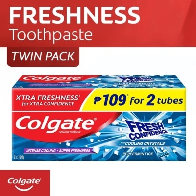 COLGATE Fresh Confidence Peppermint Ice Fresh Toothpaste 120g Twin Pack