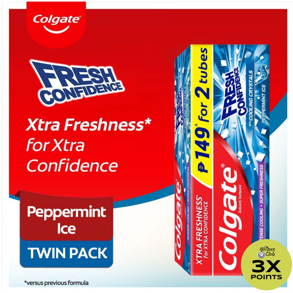 Fresh Confidence Peppermint Ice Fresh Toothpaste 175g Twin Pack