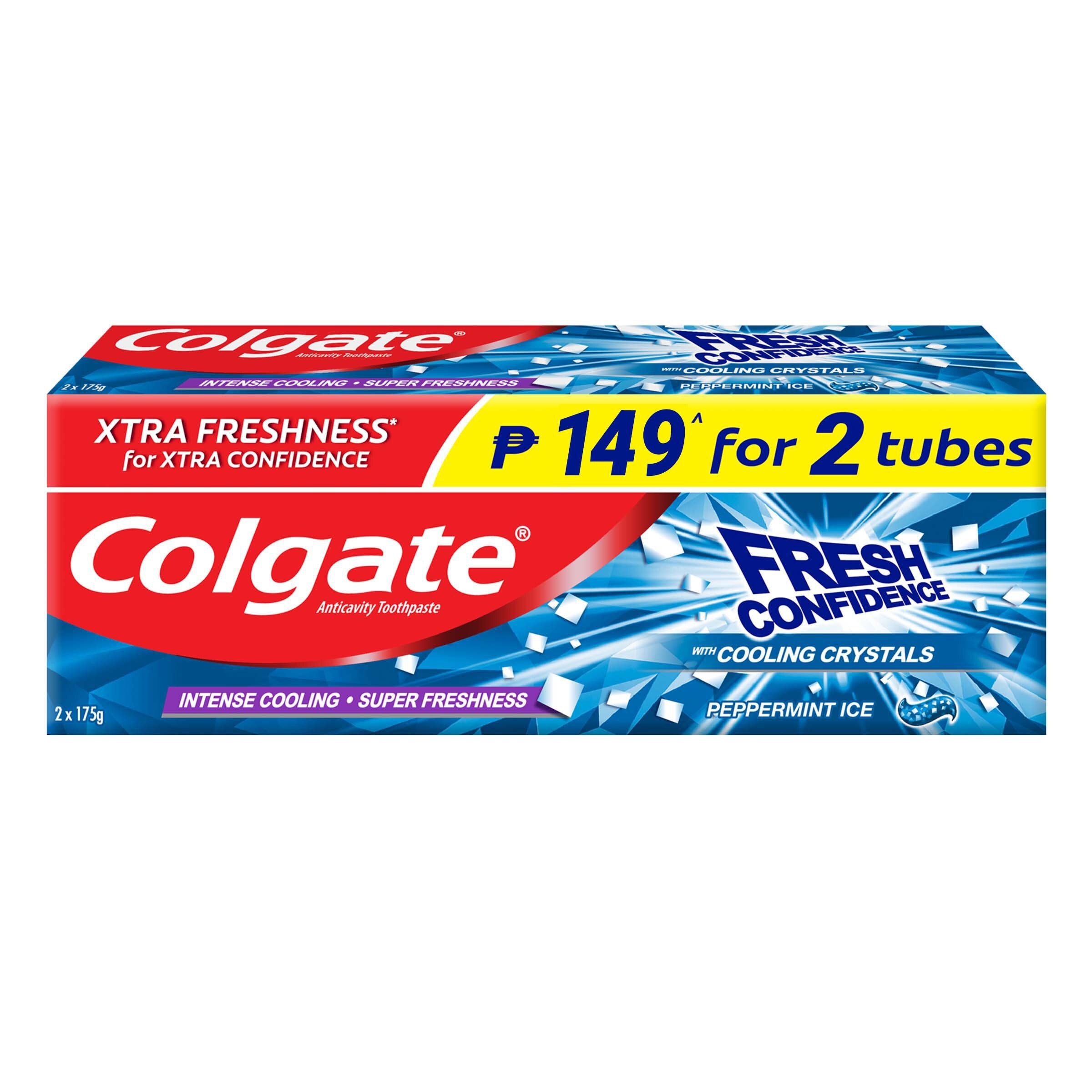 Fresh Confidence Peppermint Ice Fresh Toothpaste 175g Twin Pack