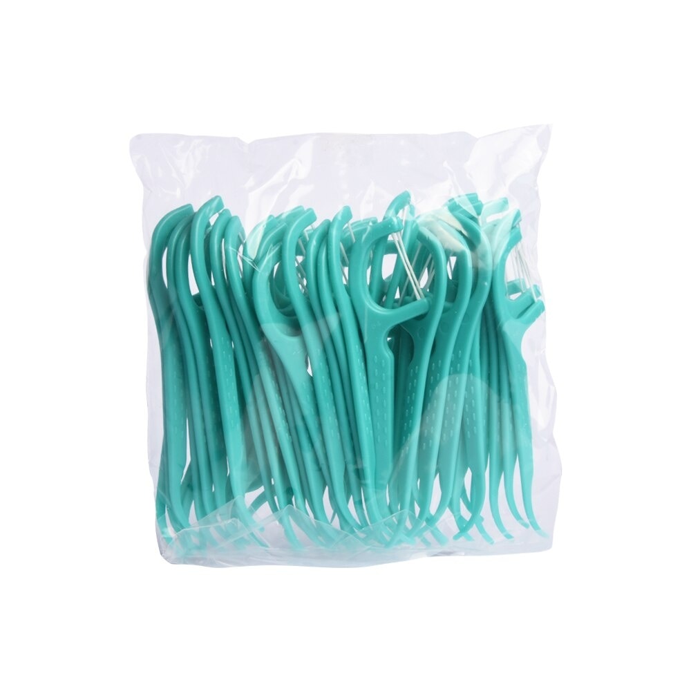 Mint Round Thread Dental Floss Picks 50s x 1 Box