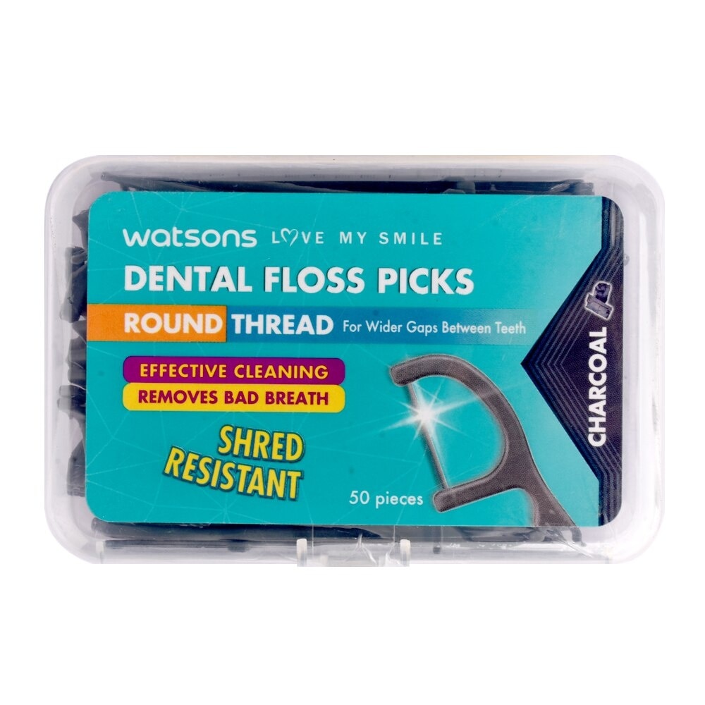 Charcoal Round Thread Dental Floss 50pcs per box