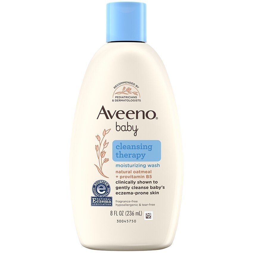 Aveeno Baby Cleansing Therapy Moisturizing Wash 236ml - Newborn, For Sensitive Baby Skin, Baby Bath