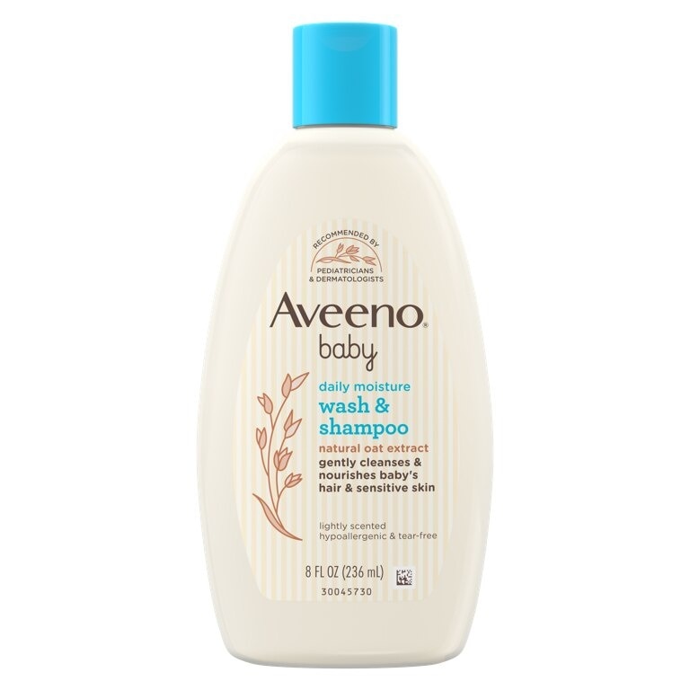 Aveeno Baby Daily Wash & Shampoo 236ml - Newborn, For Sensitive Baby Skin, Baby Care, Baby Bath