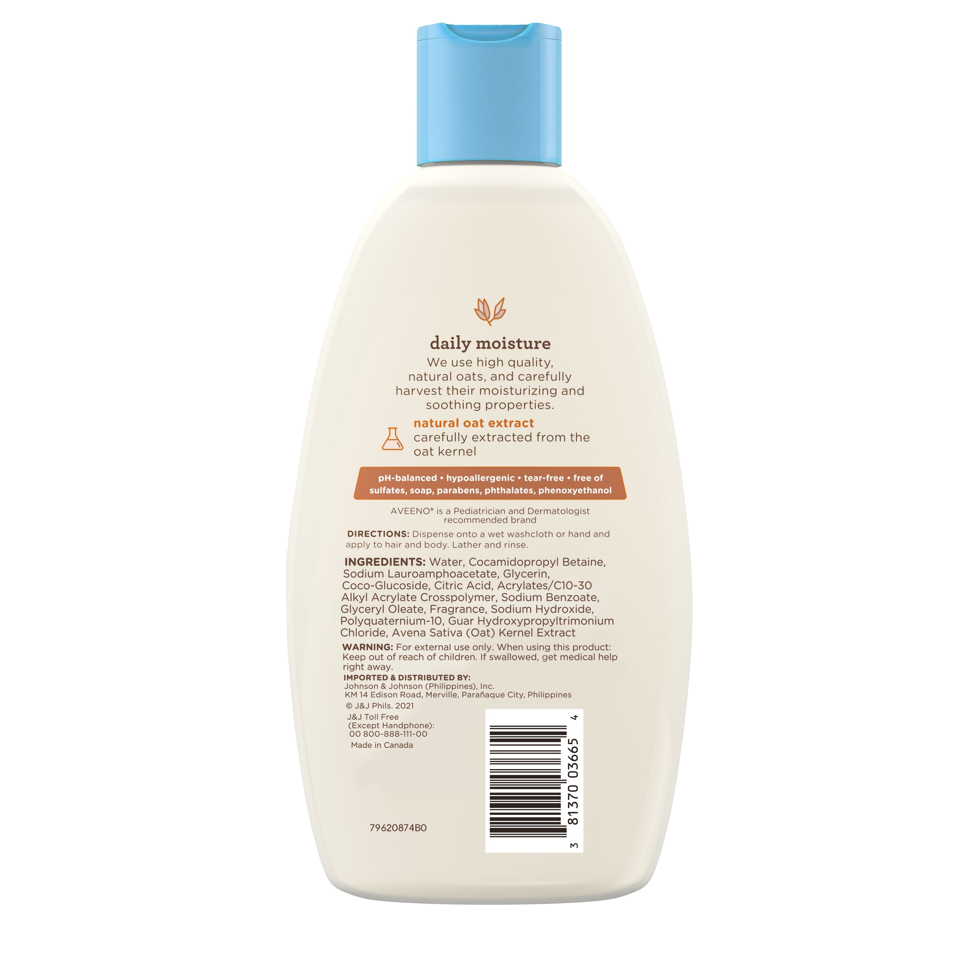 Aveeno Baby Daily Wash & Shampoo 236ml - Newborn, For Sensitive Baby Skin, Baby Care, Baby Bath