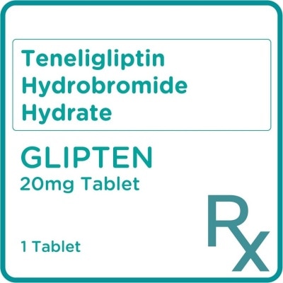 GLIPTEN Teneligliptin Hydrobromide Hydrate 20mg 1 Tablet [PRESCRIPTION REQUIRED]