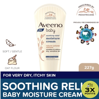 AVEENO Aveeno Baby Soothing Relief Moisture Cream 227g - Lotion For Newborn Baby, Sensitive Skin, Eczema