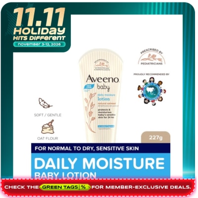 AVEENO Aveeno Baby Daily Moisture Lotion 227g Newborn, For Sensitive Baby Skin, Baby Body Lotion image