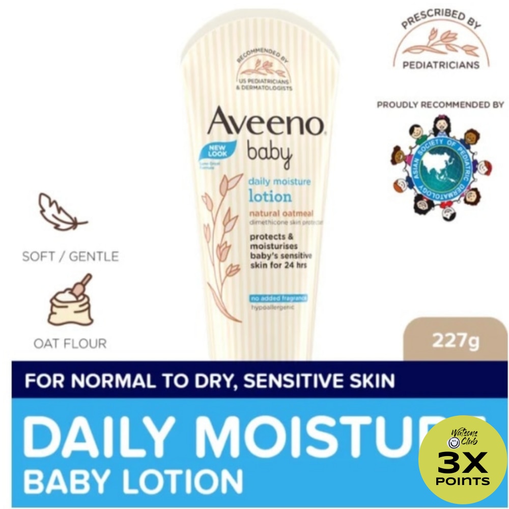 Aveeno Baby Daily Moisture Lotion 227g - Newborn, For Sensitive Baby Skin, Baby Body Lotion