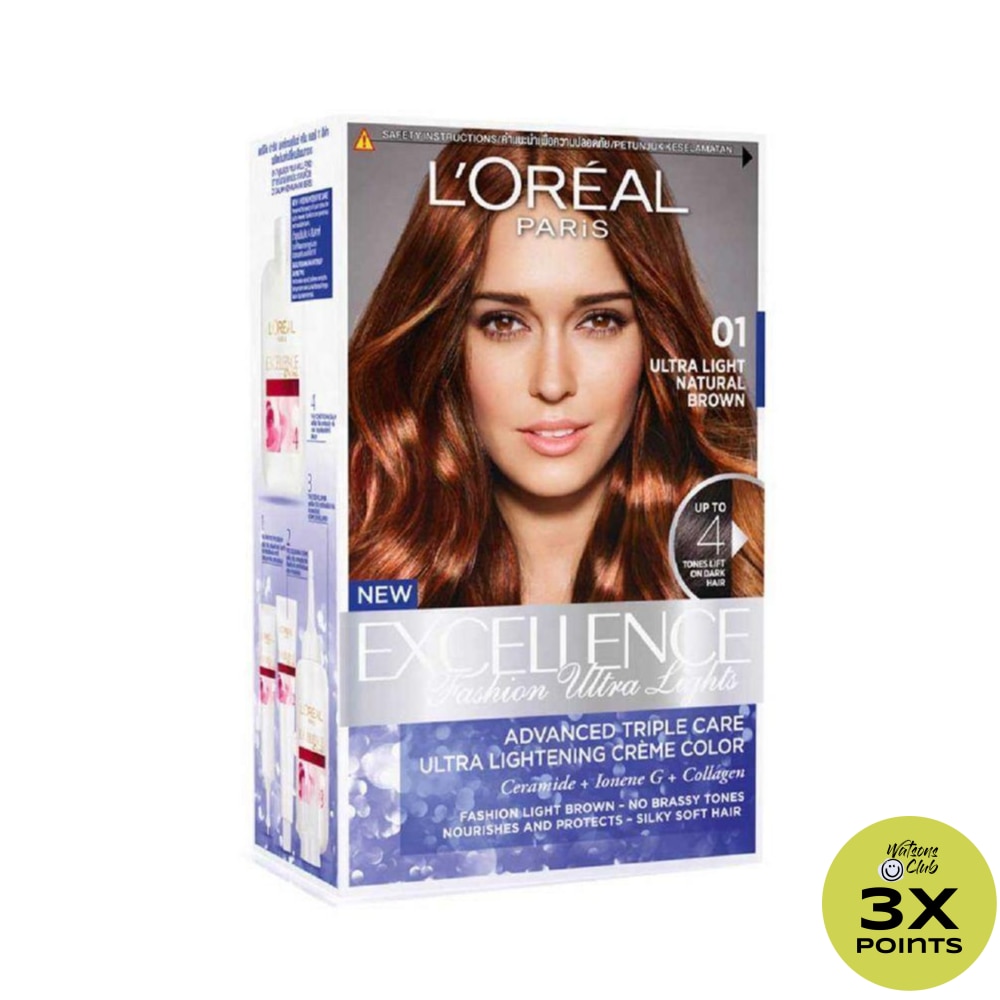 LOREAL Excellence Fashion Ultra Lights Hair Color - Natural Brown 01