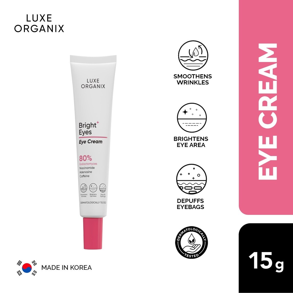 LUXE ORGANIX Luxe Organix Bright Eyes Eye Cream 80 Galactomyces 15g Watsons Philippines