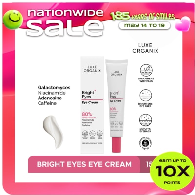 LUXE ORGANIX - Luxe Organix Bright Eyes Eye Cream 80% Galactomyces 15g
