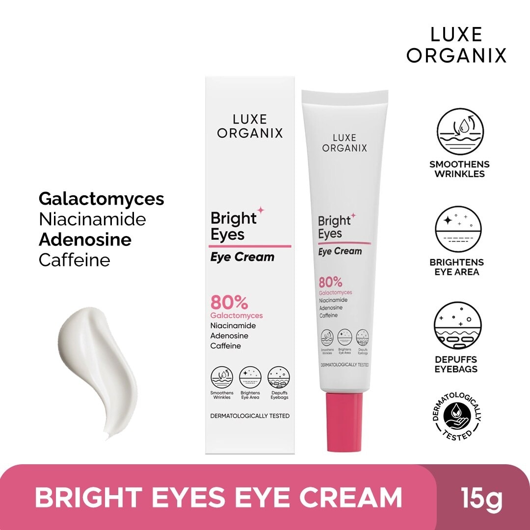 Luxe Organix Bright Eyes Eye Cream 80% Galactomyces 15g