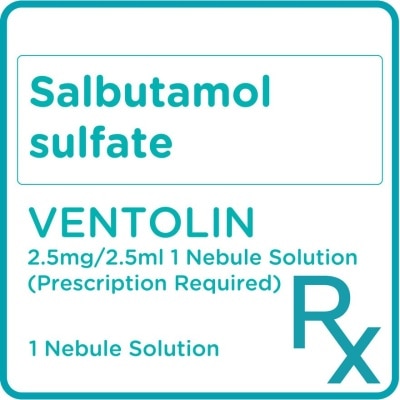 VENTOLIN Salbutamol sulfate 2.5mg/2.5ml 1 Nebule Solution [PRESCRIPTION REQUIRED]