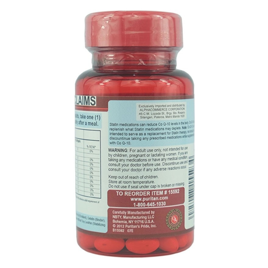 Coenzyme Q10 Co Q-10 100mg 30 Softgels