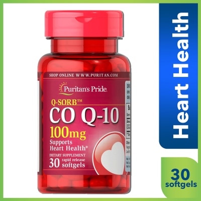 PURITANS PRIDE Coenzyme Q10 Co Q-10 100mg 30 Softgels