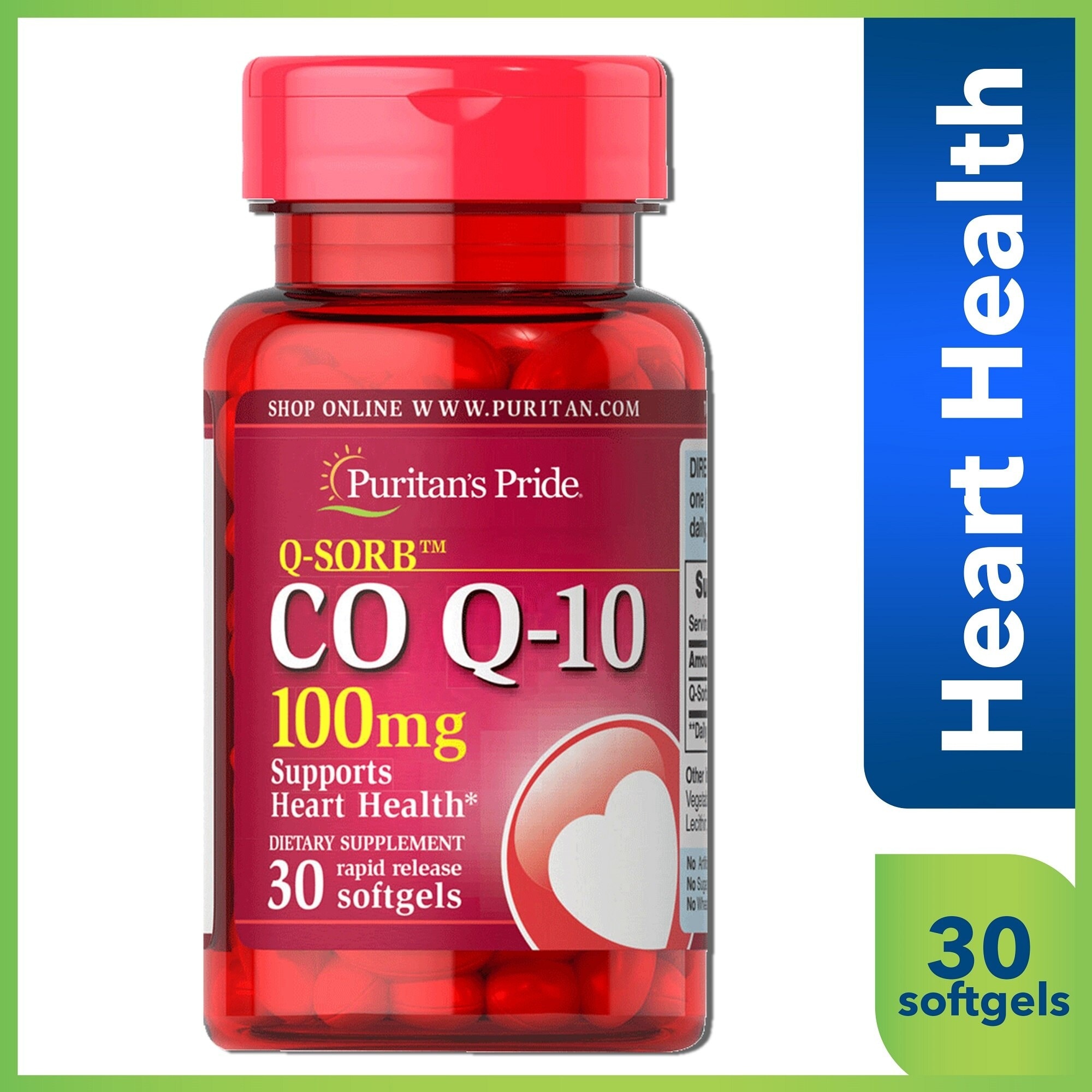 Coenzyme Q10 Co Q-10 100mg 30 Softgels