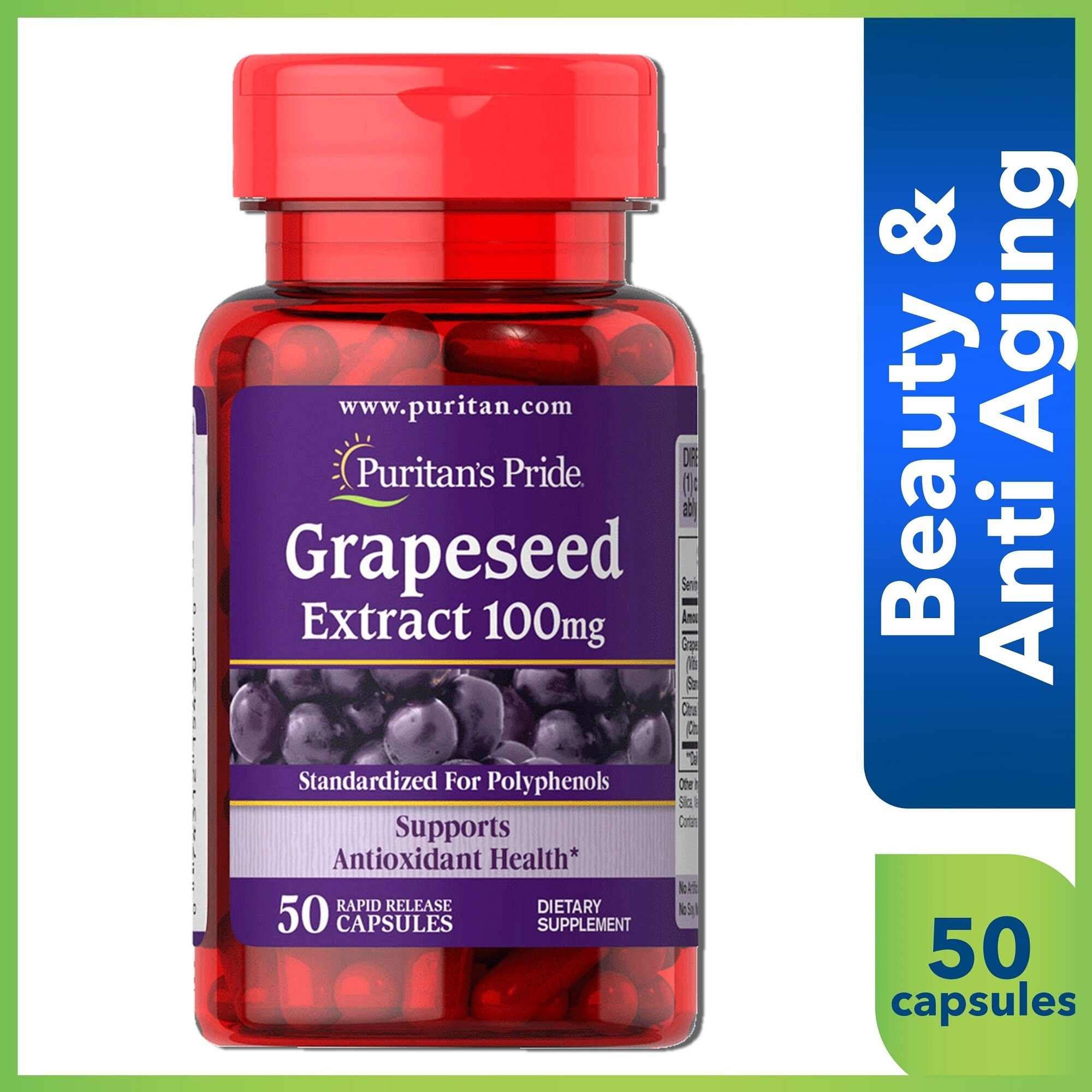 Grape Seed Extract 100mg 50 Capsules