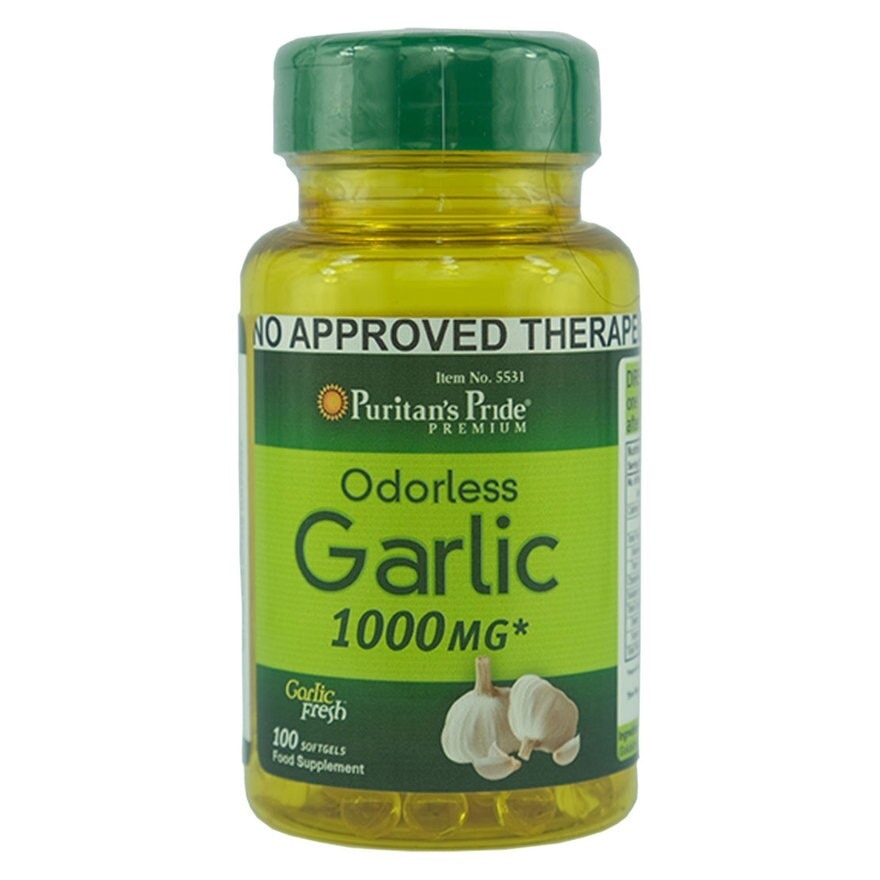 Odorless Garlic 1000mg 100 softgels Puritan's Pride