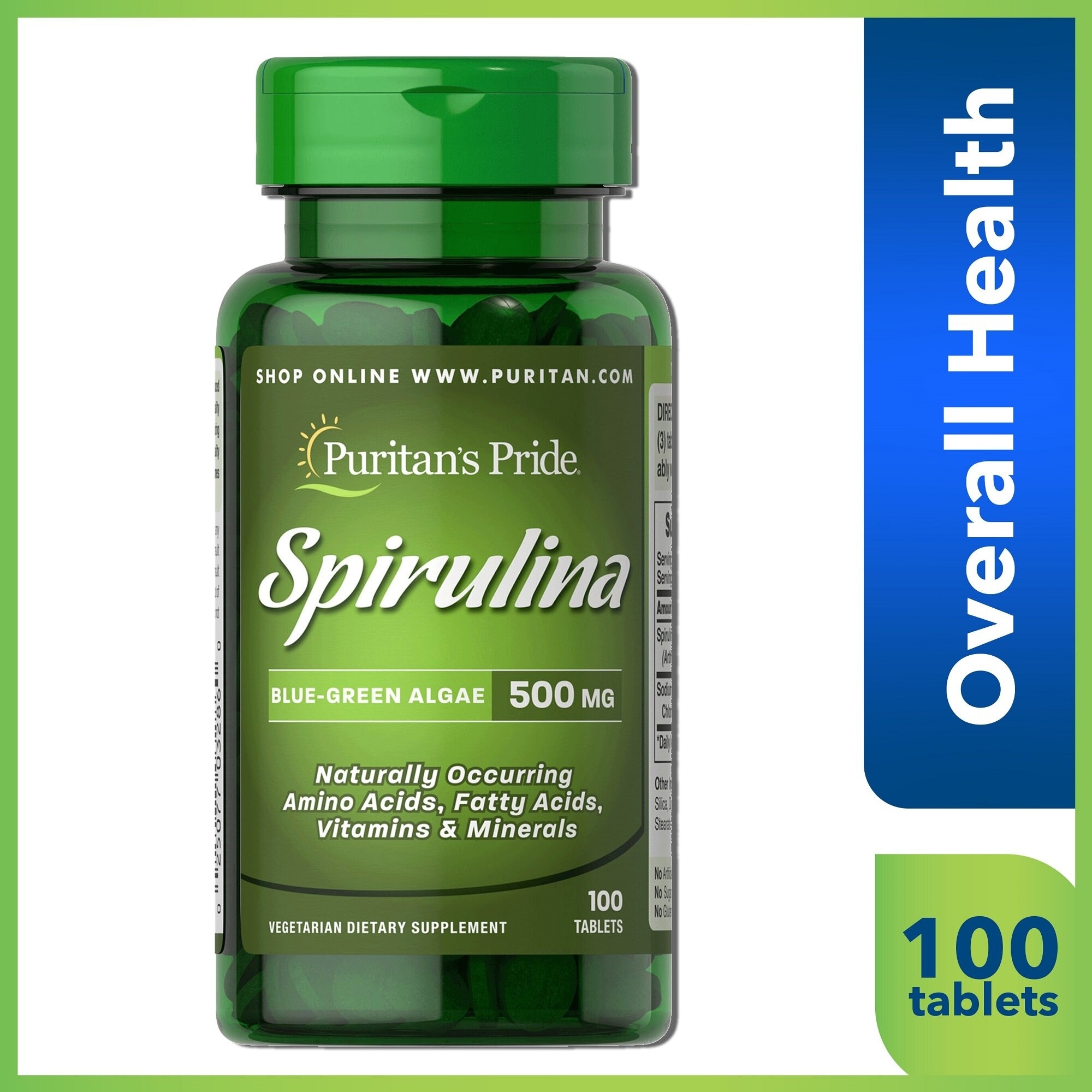 Spirulina 500mg 100 Tablets