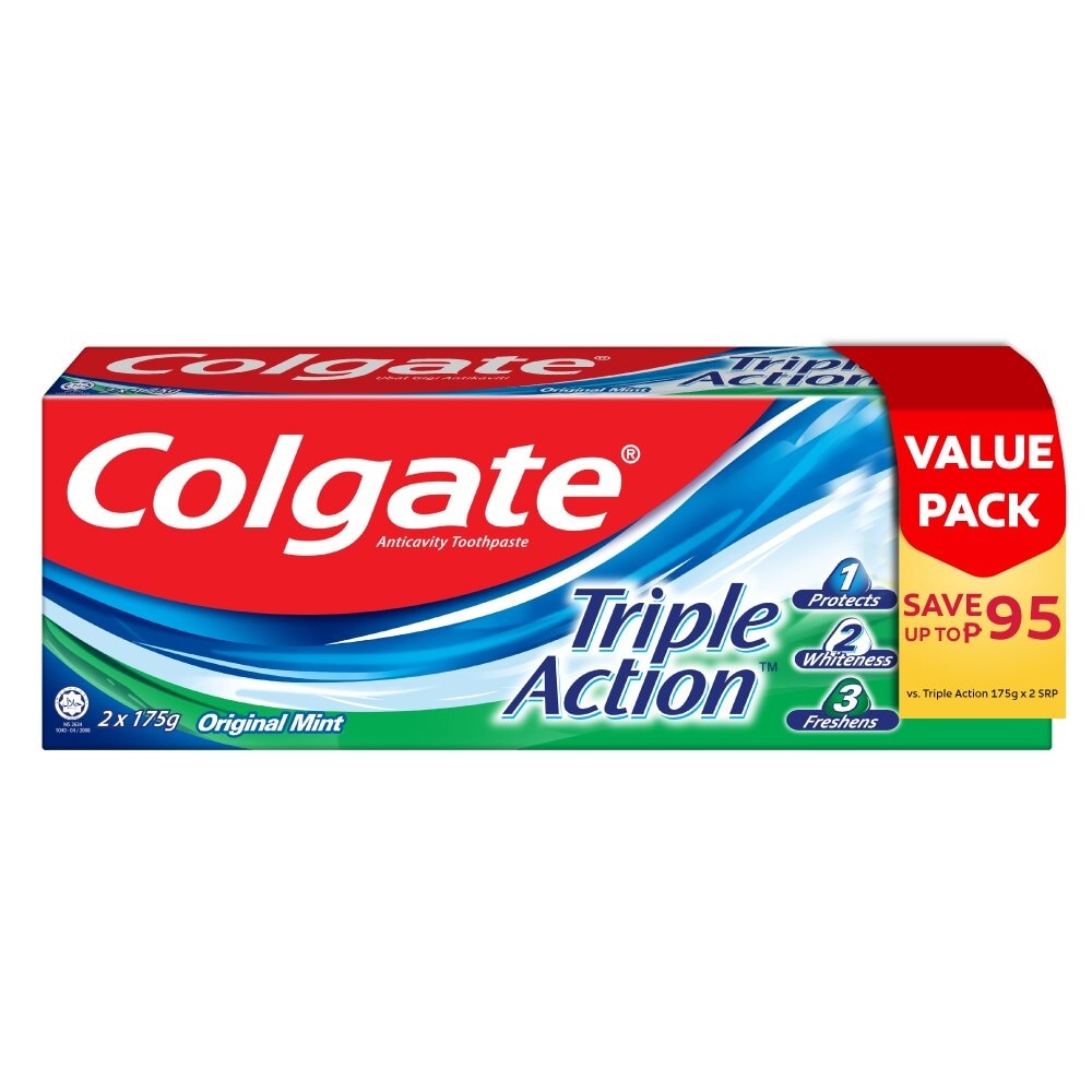 Triple Action Anti-Cavity Family Toothpaste 175g Twin Pack