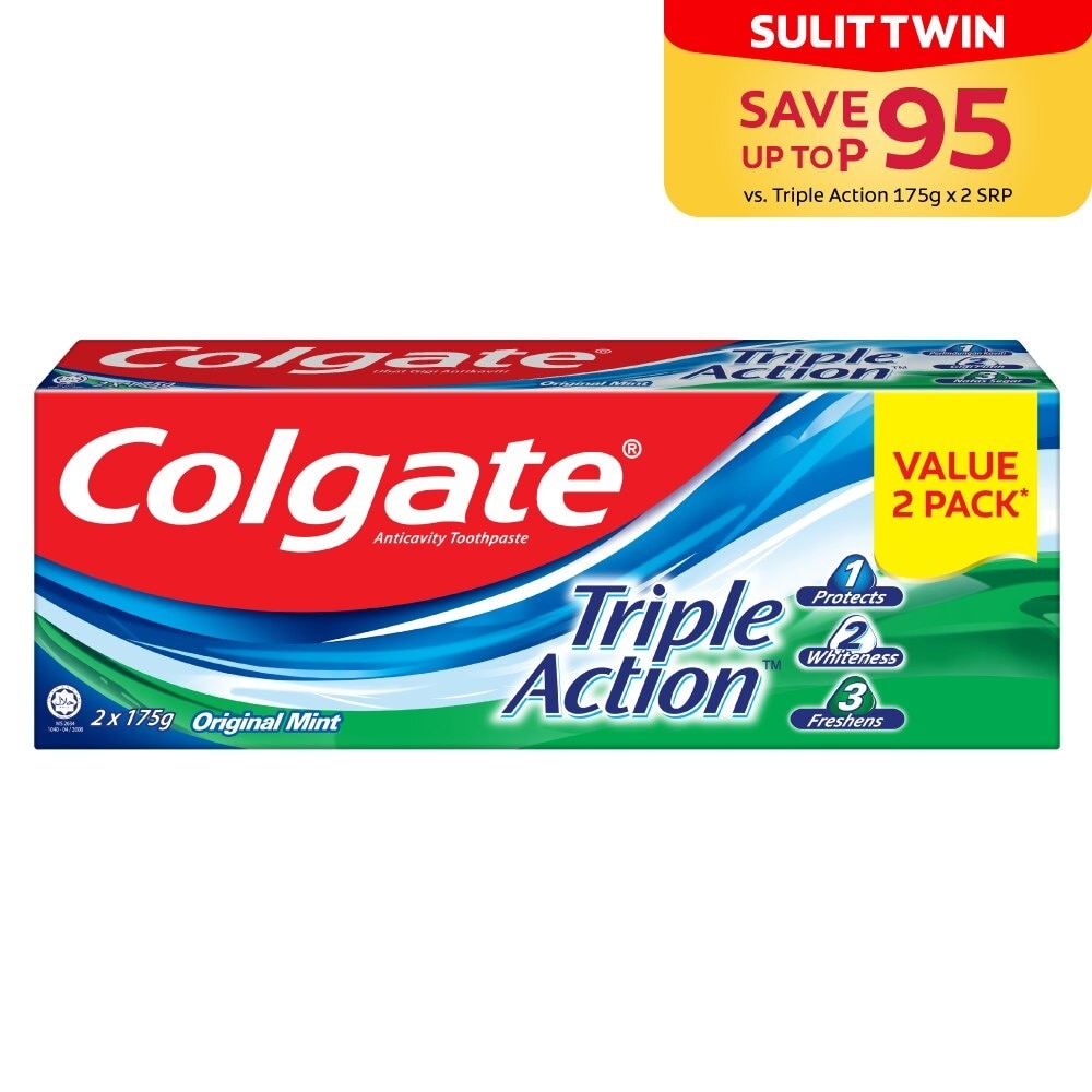 Triple Action Anti-Cavity Family Toothpaste 175g Twin Pack