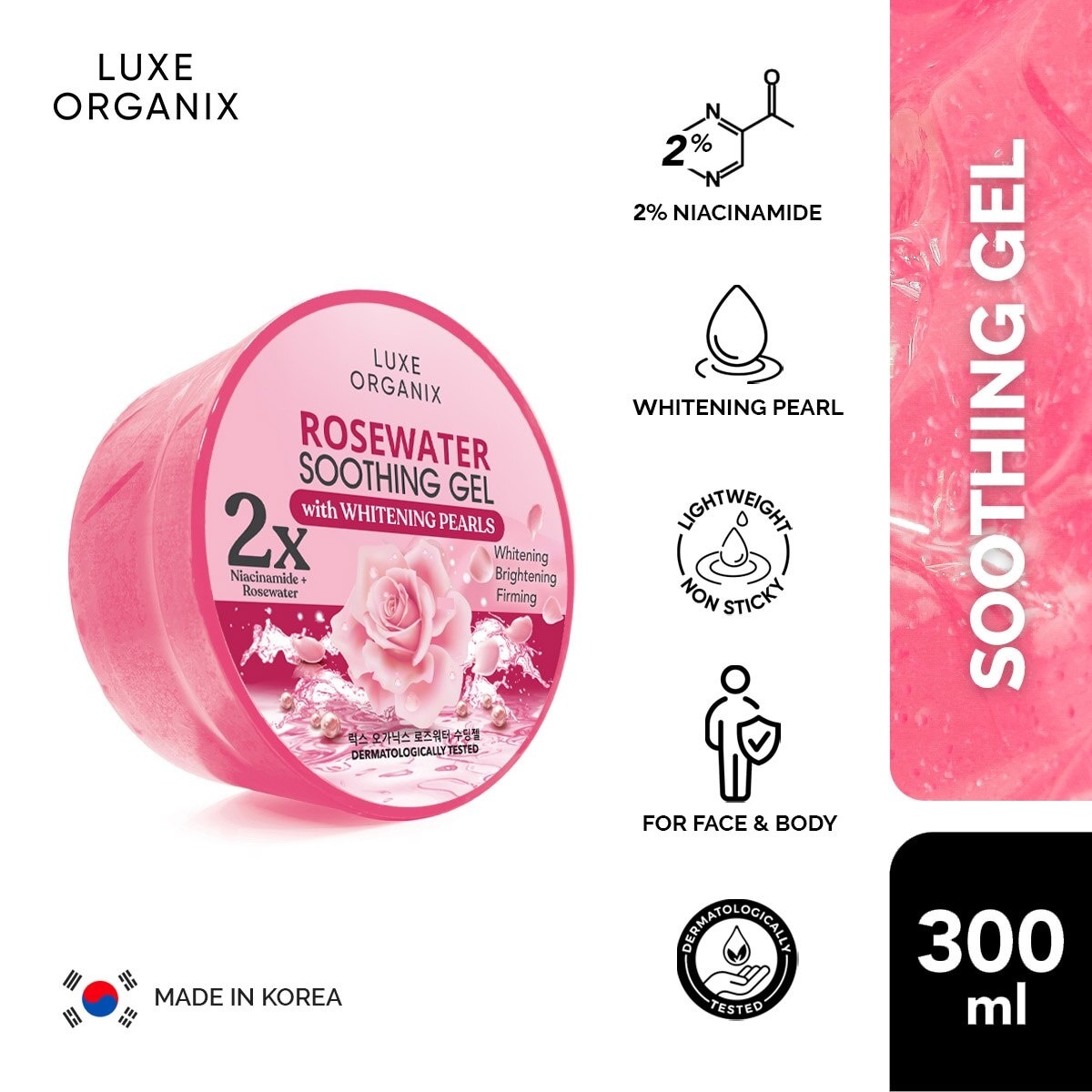 Luxe Organix Rosewater Soothing Gel 300ml