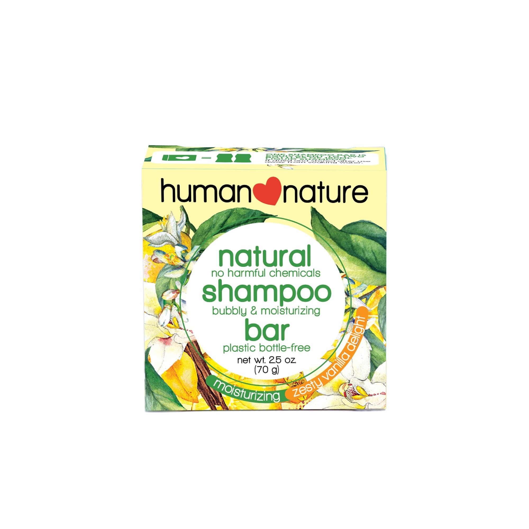 Natural Moisturizing Shampoo Bar - Zesty Vanilla Delight 70g