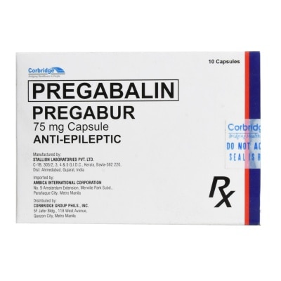 PREGABUR Pregabalin 75mg 1s (sold per piece) [PRESCRIPTION REQUIRED]