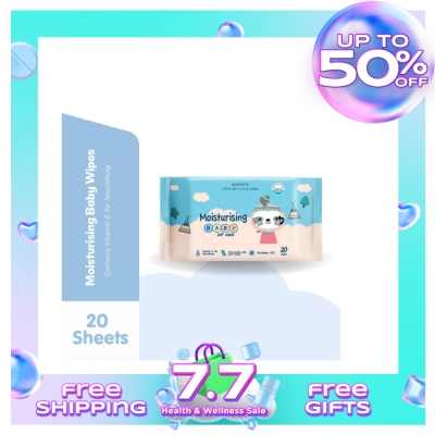 WATSONS Moisturising Baby Lotion Soft Wipes 20s