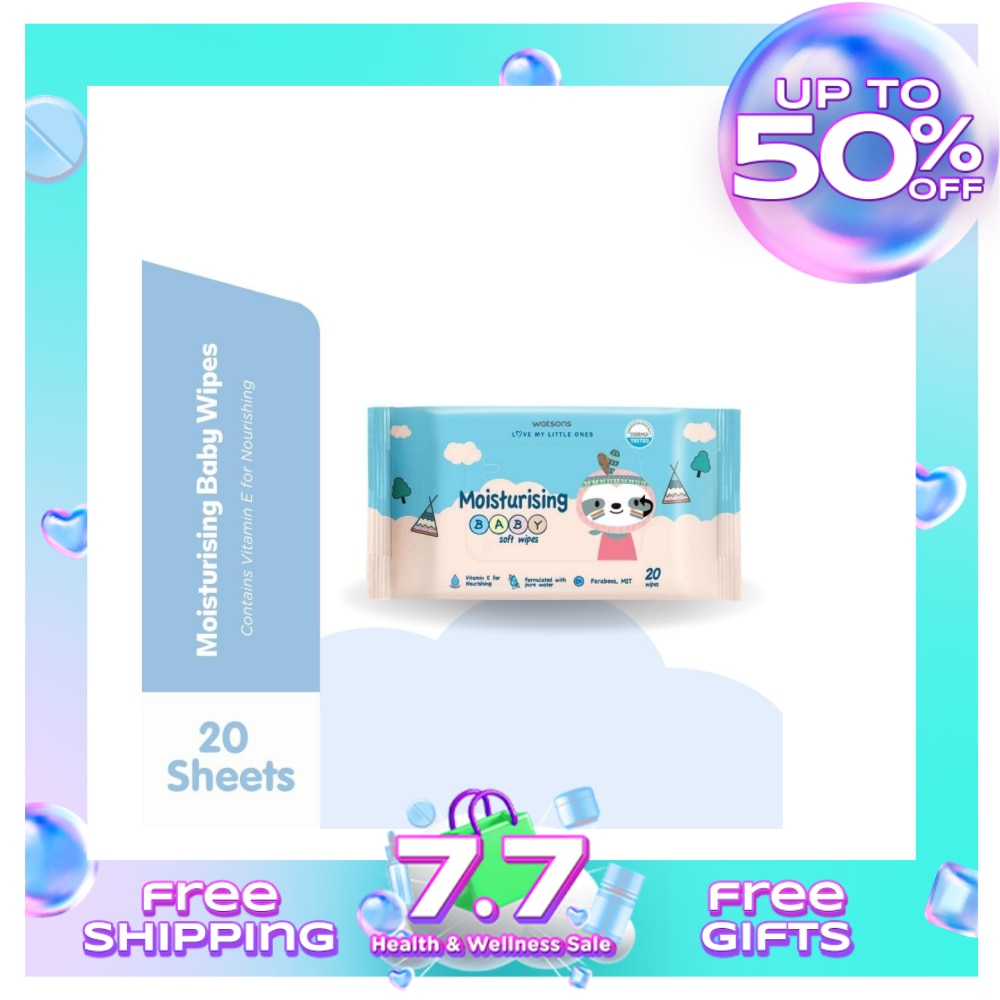 Moisturising Baby Lotion Soft Wipes 20s
