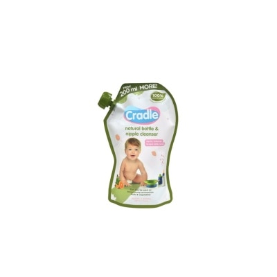 CRADLE CRADLE Natural Bottle & Nipple Cleanser 500+200ml Refill Pack