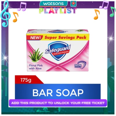 SAFEGUARD SAFEGUARD Floral Pink with Aloe Bar Soap 175g