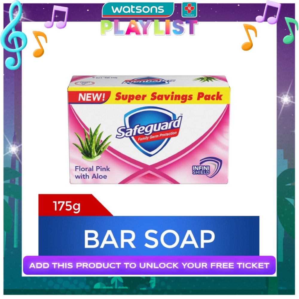 SAFEGUARD Floral Pink with Aloe Bar Soap 175g