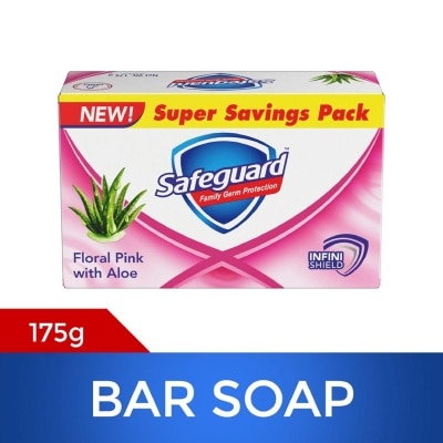 SAFEGUARD SAFEGUARD Floral Pink with Aloe Bar Soap 175g