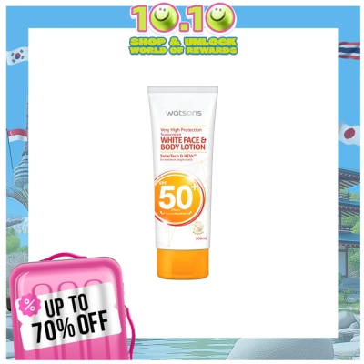 WATSONS Very High Protection Sunscreen White Face & Body Lotion SPF 50+ PA+++ 100ml
