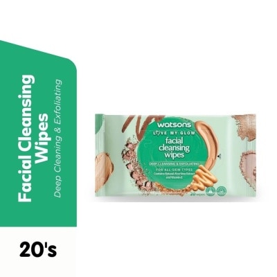 WATSONS Deep Cleansing and Exfoliating Facial Wipes 20s