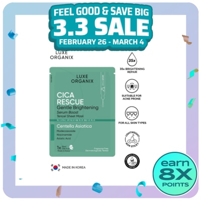 LUXE ORGANIX Luxe Organix Cica Brightening Repair Serum Boost Sheet Mask 25ml