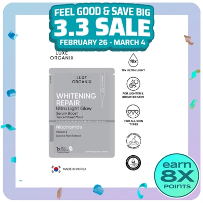 LUXE ORGANIX Whitening Repair Serum Boost Sheet Mask 25ml