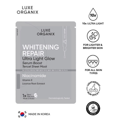 LUXE ORGANIX Whitening Repair Serum Boost Sheet Mask 25ml